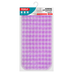 Коврик для ванны противоскользящий 71&times;38 см, массажный, &laquo;Цветы&raquo;, прозрачно-фиолетовый, ПВХ, PRIMILA (ПРИМИЛА), 700373