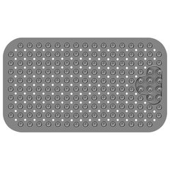 Коврик для ванны противоскользящий с теркой для ступней 70&times;40 см, серый, ПВХ, присоски, PRIMILA (ПРИМИЛА), 700374