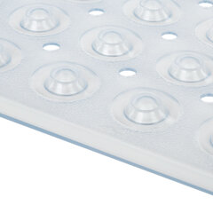 Коврик для ванны противоскользящий 100&times;40 см, &laquo;Полусферы&raquo;, прозрачный, ПВХ, присоски, PRIMILA (ПРИМИЛА), 700376