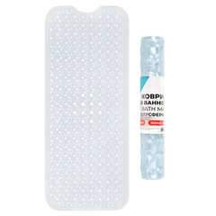 Коврик для ванны противоскользящий 100&times;40 см, &laquo;Полусферы&raquo;, прозрачный, ПВХ, присоски, PRIMILA (ПРИМИЛА), 700376