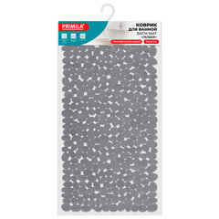 Коврик для ванны противоскользящий 70&times;36 см, &laquo;Галька&raquo;, темно-серый, ПВХ, присоски, PRIMILA (ПРИМИЛА),700379