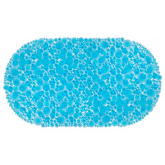 Коврик для ванны противоскользящий 68&times;37 см, &laquo;Пузыри&raquo;, овальный, прозрачно-голубой, ПВХ, PRIMILA (ПРИМИЛА), 700381
