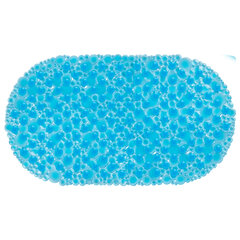 Коврик для ванны противоскользящий 68&times;37 см, &laquo;Пузыри&raquo;, овальный, прозрачно-голубой, ПВХ, PRIMILA (ПРИМИЛА), 700381
