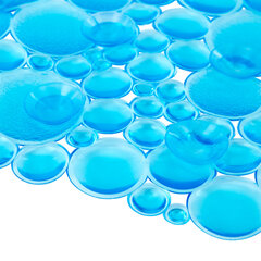 Коврик для ванны противоскользящий 68&times;37 см, &laquo;Пузыри&raquo;, овальный, прозрачно-голубой, ПВХ, PRIMILA (ПРИМИЛА), 700381