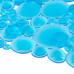 Коврик для ванны противоскользящий 68&times;37 см, &laquo;Пузыри&raquo;, овальный, прозрачно-голубой, ПВХ, PRIMILA (ПРИМИЛА), 700381