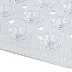 Коврик для ванны противоскользящий 70&times;38 см, &laquo;Полусферы&raquo;, прозрачный, ПВХ, присоски, PRIMILA (ПРИМИЛА), 700382