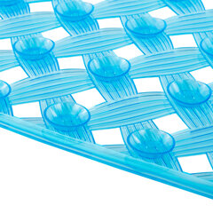Коврик для ванны противоскользящий 69&times;39 см, &laquo;Ротанг&raquo;, овальный, голубой, ПВХ, PRIMILA (ПРИМИЛА), 700384