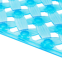 Коврик для ванны противоскользящий 69&times;39 см, &laquo;Ротанг&raquo;, овальный, голубой, ПВХ, PRIMILA (ПРИМИЛА), 700384