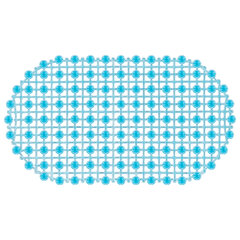 Коврик для ванны противоскользящий 68&times;39 см, &laquo;Молекулы&raquo;, овальный, голубой, ПВХ, PRIMILA (ПРИМИЛА), 700388