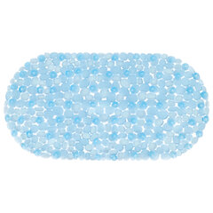 Коврик для ванны противоскользящий 64&times;36 см &laquo;Ручей&raquo;, овальный, голубой, ПВХ, присоски, PRIMILA (ПРИМИЛА), 700390
