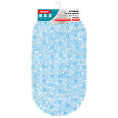 Коврик для ванны противоскользящий 64&times;36 см &laquo;Ручей&raquo;, овальный, голубой, ПВХ, присоски, PRIMILA (ПРИМИЛА), 700390