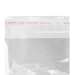 Пакеты БОПП с клеевым клапаном, КОМПЛЕКТ 100 штук, 25&times;35 + 4 см, 30 мкм, с усиленным швом, BRAUBERG, 700409