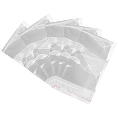 Пакеты БОПП с клеевым клапаном, КОМПЛЕКТ 100 штук, 4&times;6 + 3 см, 25 мкм, BRAUBERG, 700413