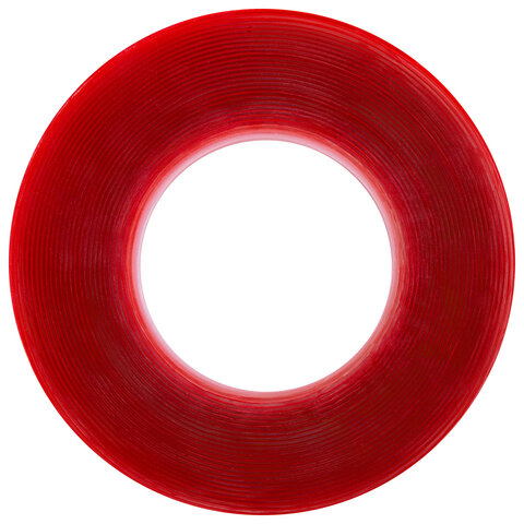 Монтажная прозрачная суперпрочная двухсторонняя лента 10мм х 5м, акриловая, толщина 1мм, WBZ, 700423