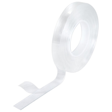 Многоразовая двухсторонняя прозрачная крепежная лента, скотч NANO tape, 5 м x 1 см, толщина 1 мм, WBZ (ВБЗ), 700424 - фото 5