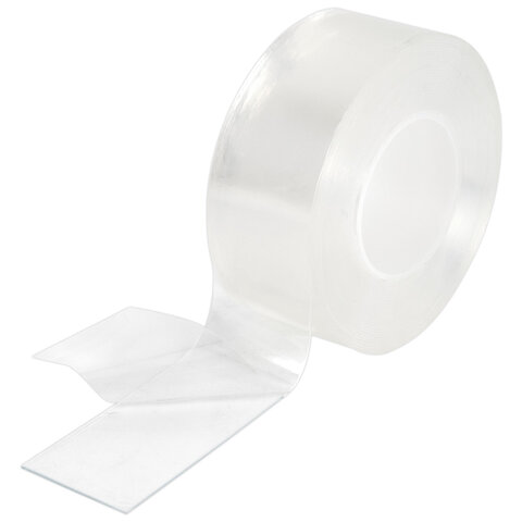Многоразовая двухсторонняя прозрачная крепежная лента, скотч NANO tape, 5 м x 3 см, толщина 1 мм, WBZ (ВБЗ), 700426 - фото 6
