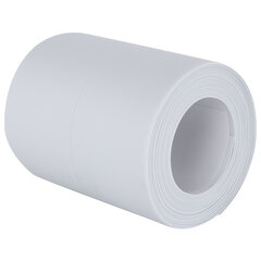 Клейкая лента бордюрная для ванны и кухни 80 мм х 3,2 м, белая, акриловая основа, WBZ (ВБЗ), 700428