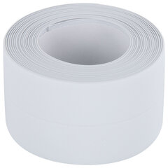 Клейкая лента бордюрная для ванны и кухни 38 мм х 3,2 м, белая, акриловая основа, WBZ (ВБЗ), 700430