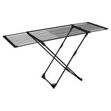 Сушилка напольная для белья раскладная, 3 зоны сушки, 20 метров, LAIMA HOME DUO SLIDING BLACK, 700469