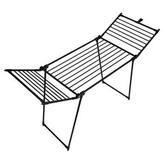 Сушилка напольная для белья раскладная, 3 зоны сушки, 19 метров, LAIMA HOME TRIO BLACK, 700470