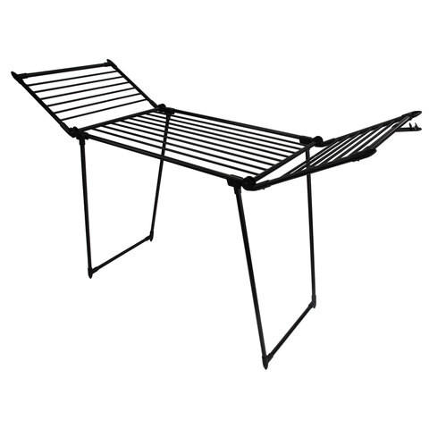 Сушилка напольная для белья раскладная, 3 зоны сушки, 19 метров, LAIMA HOME TRIO BLACK, 700470