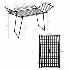 Сушилка напольная для белья раскладная, 5 зон сушки, 25 метров, LAIMA HOME MEGA BLACK, 700471