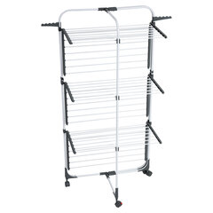Сушилка напольная для белья раскладная, 3 уровня, 30 метров, на колесах, LAIMA HOME HIGH-RISE, 700472