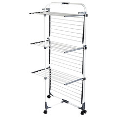 Сушилка напольная для белья раскладная, 3 уровня, 30 метров, на колесах, LAIMA HOME HIGH-RISE, 700472