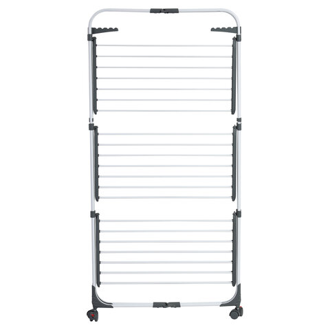 Сушилка напольная для белья раскладная, 3 уровня, 30 метров, на колесах, LAIMA HOME HIGH-RISE, 700472