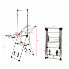 Сушилка напольная для белья раскладная, 6 зон сушки, 18 метров, LAIMA HOME GRANDIOSE STAR, 700474