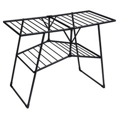 Сушилка напольная для белья раскладная, 4 зоны, 2 уровня, 22 метра, LAIMA HOME QUATRO BLACK, 700475