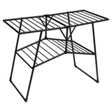 Сушилка напольная для белья раскладная, 4 зоны, 2 уровня, 22 метра, LAIMA HOME QUATRO BLACK, 700475