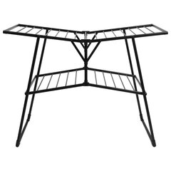 Сушилка напольная для белья раскладная, 4 зоны, 2 уровня, 22 метра, LAIMA HOME QUATRO BLACK, 700475