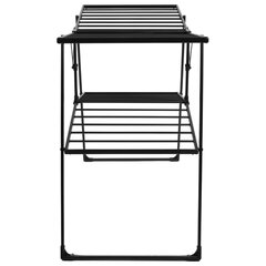 Сушилка напольная для белья раскладная, 4 зоны, 2 уровня, 22 метра, LAIMA HOME QUATRO BLACK, 700475