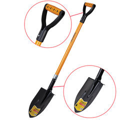 Лопата штыковая стальная 21&times;29 см, ОБЩАЯ ДЛИНА 115 см, черенок стекловолокно, V-ручка, RABBITEX (РАББИТЕКС) &laquo;FIBERGLASS&raquo;, 700477