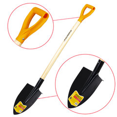 Лопата штыковая стальная 22&times;29 см, ОБЩАЯ ДЛИНА 115 см, деревянный черенок, V-ручка, RABBITEX (РАББИТЕКС) &laquo;STANDARD&raquo;, 700478