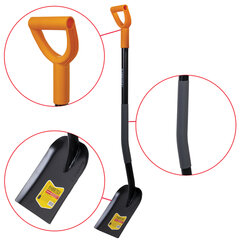 Лопата совковая стальная 24&times;27 см, ОБЩАЯ ДЛИНА 120 см, черенок сталь, V-ручка, RABBITEX (РАББИТЕКС) &laquo;STRONG METAL&raquo;, 700482