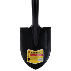 Лопата для авто и туризма, штыковая 15&times;20 см, ОБЩАЯ ДЛИНА 70 см, черенок сталь, V-ручка, RABBITEX (РАББИТЕКС) &laquo;STRONG METAL&raquo;, 700483