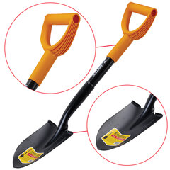 Лопата для авто и туризма, штыковая 15&times;20 см, ОБЩАЯ ДЛИНА 70 см, черенок сталь, V-ручка, RABBITEX (РАББИТЕКС) &laquo;STRONG METAL&raquo;, 700483