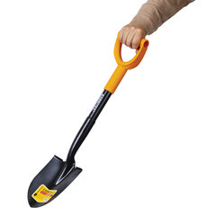 Лопата для авто и туризма, штыковая 15&times;20 см, ОБЩАЯ ДЛИНА 70 см, черенок сталь, V-ручка, RABBITEX (РАББИТЕКС) &laquo;STRONG METAL&raquo;, 700483