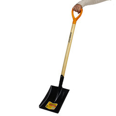 Лопата совковая стальная 19&times;27 см, ОБЩАЯ ДЛИНА 115 см, деревянный черенок, V-ручка, RABBITEX (РАББИТЕКС) &laquo;STANDARD&raquo;, 700487