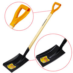 Лопата совковая стальная 19&times;27 см, ОБЩАЯ ДЛИНА 115 см, деревянный черенок, V-ручка, RABBITEX (РАББИТЕКС) &laquo;STANDARD&raquo;, 700487