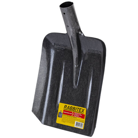 Лопата совковая без черенка 22х35см, ребра жесткости, рельсовая сталь, RABBITEX "rail steel", 700488