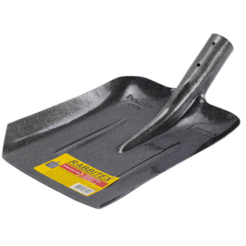 Лопата совковая без черенка 22х35см, ребра жесткости, рельсовая сталь, RABBITEX "rail steel", 700488