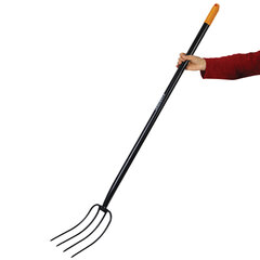 Вилы садовые цельнометаллические 22&times;30 см, ОБЩАЯ ДЛИНА 150 см, черенок сталь, RABBITEX (РАББИТЕКС) &laquo;LONG HANDLE&raquo;, 700489