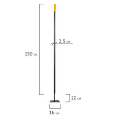Тяпка цельнометаллическая 16&times;12 см, ОБЩАЯ ДЛИНА 150 см, черенок сталь, RABBITEX (РАББИТЕКС) &laquo;LONG HANDLE&raquo;, 700496