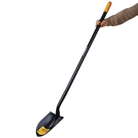 Лопата штыковая цельнометаллическая 22х28см, L=150см черенок сталь, RABBITEX "long handle", 700497