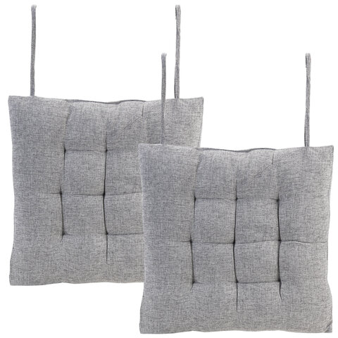 Подушка на стул "РОГОЖКА", 40x40 см, полиэстер, светло-серая, PRIMILA (ПРИМИЛА) LUX, 700498