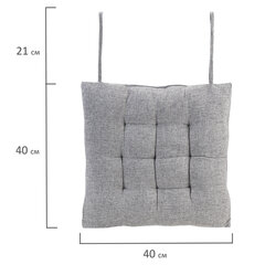 Подушка на стул &laquo;РОГОЖКА&raquo;, 40&times;40 см, полиэстер, светло-серая, PRIMILA (ПРИМИЛА) LUX, 700498