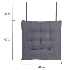 Подушка на стул &laquo;РОГОЖКА&raquo;, 40&times;40 см, полиэстер, серая, PRIMILA (ПРИМИЛА) LUX, 700499